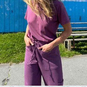 ANA + ZAC purple cargo pants